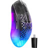 Гейминг мишка SteelSeries - Aerox 3 WL Gen 2, оптична, безжична, Shadow